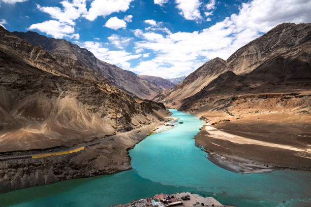 Confluence of the Indus and Zanskar Rivers