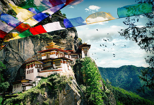 tiger's nest monastery (taktshang) in the kingdom of bhutan